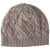 Johnstons of Elgin Cable Knit Cashmere Beanie Hat - Driftwood - Image 1