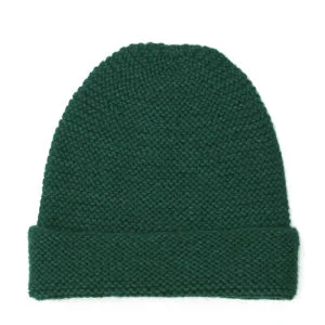 Collective Purl Stitch Beanie Hat - Seasonal Green