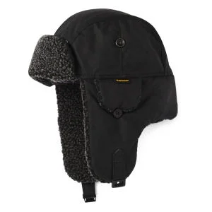 Barbour Men's Fleece Lined Hunter Hat - Black Image 1