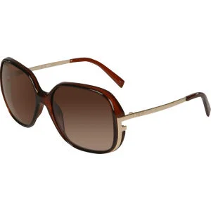 Fendi Oversized Round Sunglasses - Dark Brown