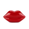 Lulu Guinness Red Lips Perspex Clutch - Red - Image 1