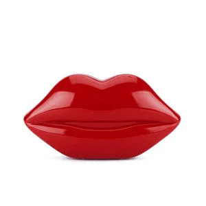 Lulu Guinness Red Lips Perspex Clutch - Red Image 1