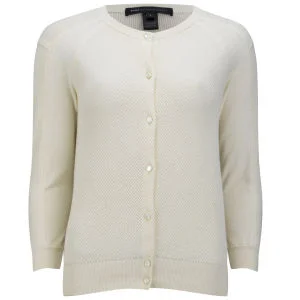 Marc by Marc Jacobs Women's Sybil Pieced and Panelled Cardigan - Antique White