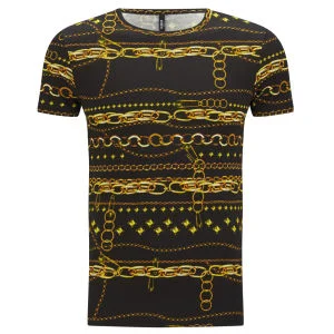 Versus Versace Men's Chain and Links T-Shirt - Black and Stamp