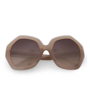Linda Farrow Round Oversized Sunglasses - Mink