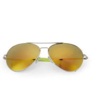 Matthew Williamson Mirror Lens Aviator Sunglasses - Gold Image 1