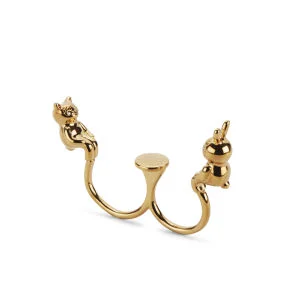 Marc by Marc Jacobs Tiny Bunny and Cat Ring - Oro