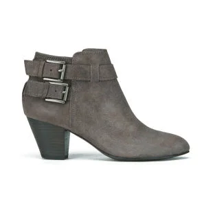Ash Women's Jason Buckle Suede Heeled Ankle Boots - Topo Image 1