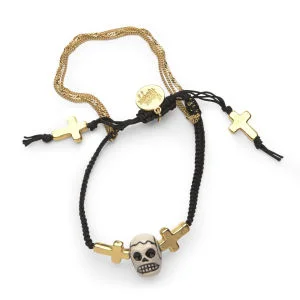 Venessa Arizaga The Alamo Bracelet - Gold/Black Image 1