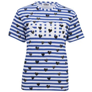 Sonia by Sonia Rykiel Women's Stripe and Heart Print T-Shirt - Multi Image 1
