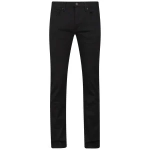 HUGO Men's Raw Denim Slim Fit Jeans  - Black Image 1