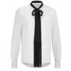 Joseph Women's Victoire Silk Shirt with Contrast Tie - Ecru - Image 1
