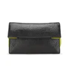 McQ Alexander McQueen Women's Small Leather Clutch Bag - Black/Lime - Image 1