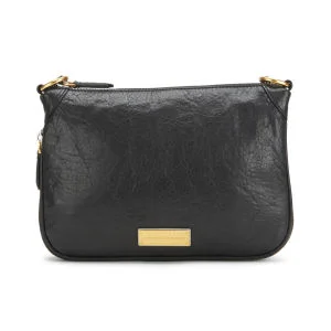 Marc by Marc Jacobs Washed Up Leather Zip Cross Body Bag - Black
