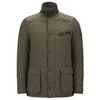 Knutsford Men's Quilted Jacket with Cashmere Blend Lining - Khaki - Image 1