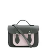 The Cambridge Satchel Company 11 Inch Leather Satchel - Olive/Peach Pink - Image 1