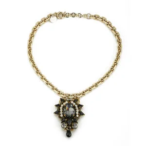 Matthew Williamson Opulent Jewel Chain Necklace - Black