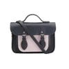 The Cambridge Satchel Company 11 Inch Classic Leather Satchel - Navy/Peach Pink - Image 1
