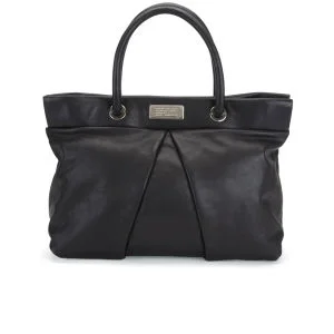 Marc by Marc Jacobs Pleat Front Marchive Leather Tote Bag - Black