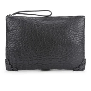 McQ Alexander McQueen Leather Tech Clutch Bag - Black Image 1