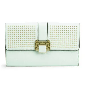 Rebecca Minkoff Women's Coco Leather Clutch with Studs - Light Turquoise Image 1