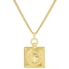 Susan Caplan Celine Gold Plated Chain Necklace Square Clock Pendant - Image 1