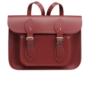 The Cambridge Satchel Company 11 Inch Leather Satchel Backpack - Red Image 1