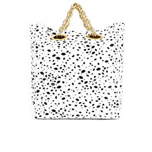 Lulu Guinness Hug and Hold Spot Candy Leather Tote Bag - Black/White Image 1
