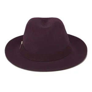 French Connection Ame Trilby Hat - Wine Image 1