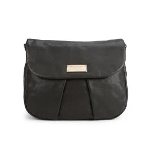Marc by Marc Jacobs Pleat Front Marchive Leather Cross Body Messenger Bag - Black Image 1