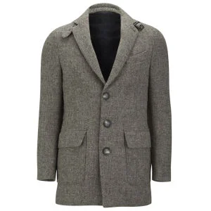 Knutsford Men's Suede Trim New Wool Blazer - Grey