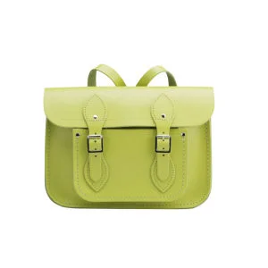 The Cambridge Satchel Company 11 Inch Leather Satchel Backpack - Apple Green Image 1