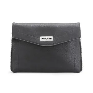 French Connection Women's Hillary Vintage PU Oversized Clutch Bag - Black Image 1