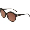 Karl Lagerfeld Oversized Round Sunglasses - Havana - Image 1