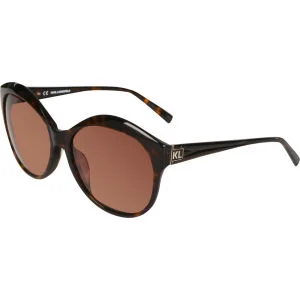 Karl Lagerfeld Oversized Round Sunglasses - Havana