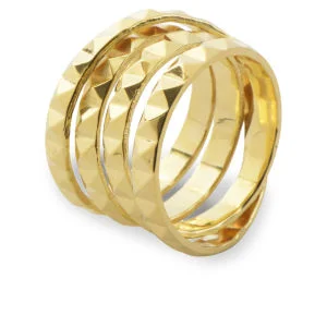 Daisy Knights Stud Wrap Ring - Gold