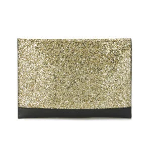 Lulu Guinness Glitter Naomi Clutch Bag - Black/Gold