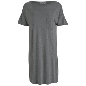 T by Alexander Wang Women's Classic Boatneck Dress with Pocket - Heather Grey Image 1