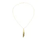 Daisy Knights Large Feather Necklace - Gold - Image 1