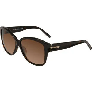 Karl Lagerfeld Oversized Cat Eye Sunglasses - Havana