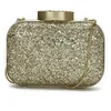 Lulu Guinness Glitter Flossie Clutch Bag - Gold - Image 1
