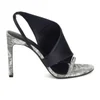 Alexander Wang Women's Benoit Sling Back Heeled Leather Sandals - Black and White Lizard - Image 1