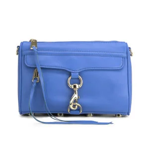 Rebecca Minkoff Women's Mini Mac Leather Cross Body Bag - Bright Blue Image 1