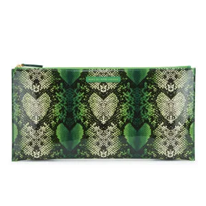 Marc by Marc Jacobs Annabelle Snake Print Clutch Bag - Fresh Grass Multi Image 1
