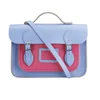 The Cambridge Satchel Company 13 Inch Classic Leather Satchel - Bellflower Blue/Orchid - Image 1