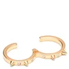 Maria Francesca Pepe Double Finger Ring with Spikes - Gold with Swarovski Crystals - Image 1
