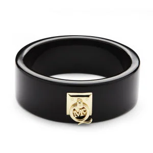 McQ Alexander McQueen Plexi Q Cuff Bracelet - Black Image 1
