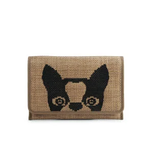 Marc by Marc Jacobs Olive Raffia Dog Clutch Bag - Natural Bamboo Image 1
