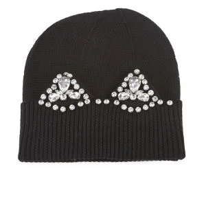 Markus Lupfer Stand Out Jewel Cat Ear Beanie Hat - Black Image 1