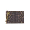 Sophie Hulme Women's Large Leather Zip Pouch with Chain - Leopard - Image 1
